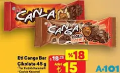ETİ CANGA BAR ÇİKOLATA 45 G